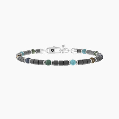 Bracciale rigido Kidult in acciaio silver con ciondolo tondo e incisione smaltata dedicata all'amicizia - Alfano Gioielli Gioielleria Palermo.