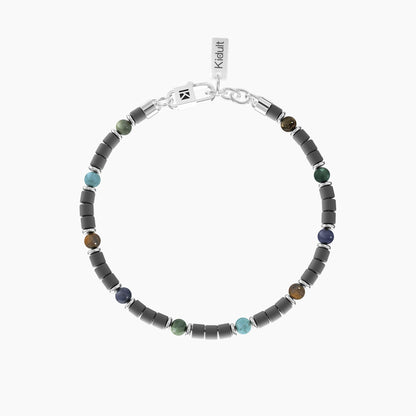 Bracciale rigido Kidult in acciaio silver con ciondolo tondo e incisione smaltata dedicata all'amicizia - Alfano Gioielli Gioielleria Palermo.