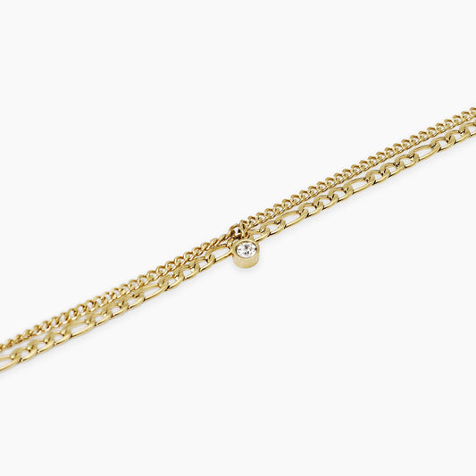 Bracciale Kidult in acciaio silver con sfere di agata bianca naturale alternate lungo la catena - Alfano Gioielli Gioielleria Palermo.