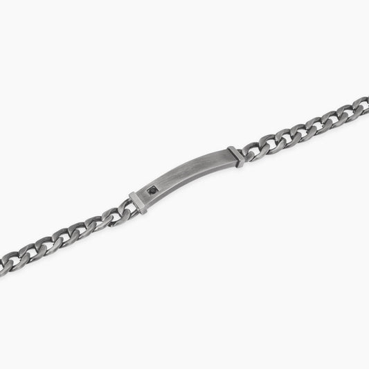 Bracciale Kidult in acciaio silver con pietre naturali di agata rossa alternate lungo la catena - Alfano Gioielli Gioielleria Palermo.