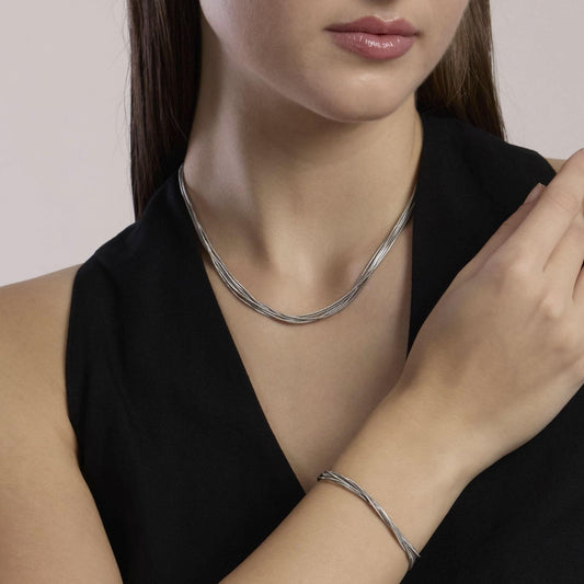 Bracciale Kidult in acciaio silver con pietre naturali di agata verde e ciondolo centrale a forma di cuore - Alfano Gioielli Gioielleria Palermo.