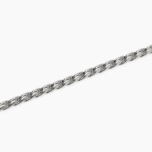 Bracciale a catenina Kidult in acciaio oro giallo con pietre naturali di agata nera alternate - Alfano Gioielli Gioielleria Palermo.