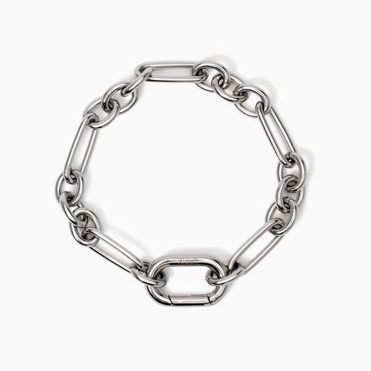 Bracciale Kidult Style 06 in Acciaio 316L con Maglie Alternate - 831035