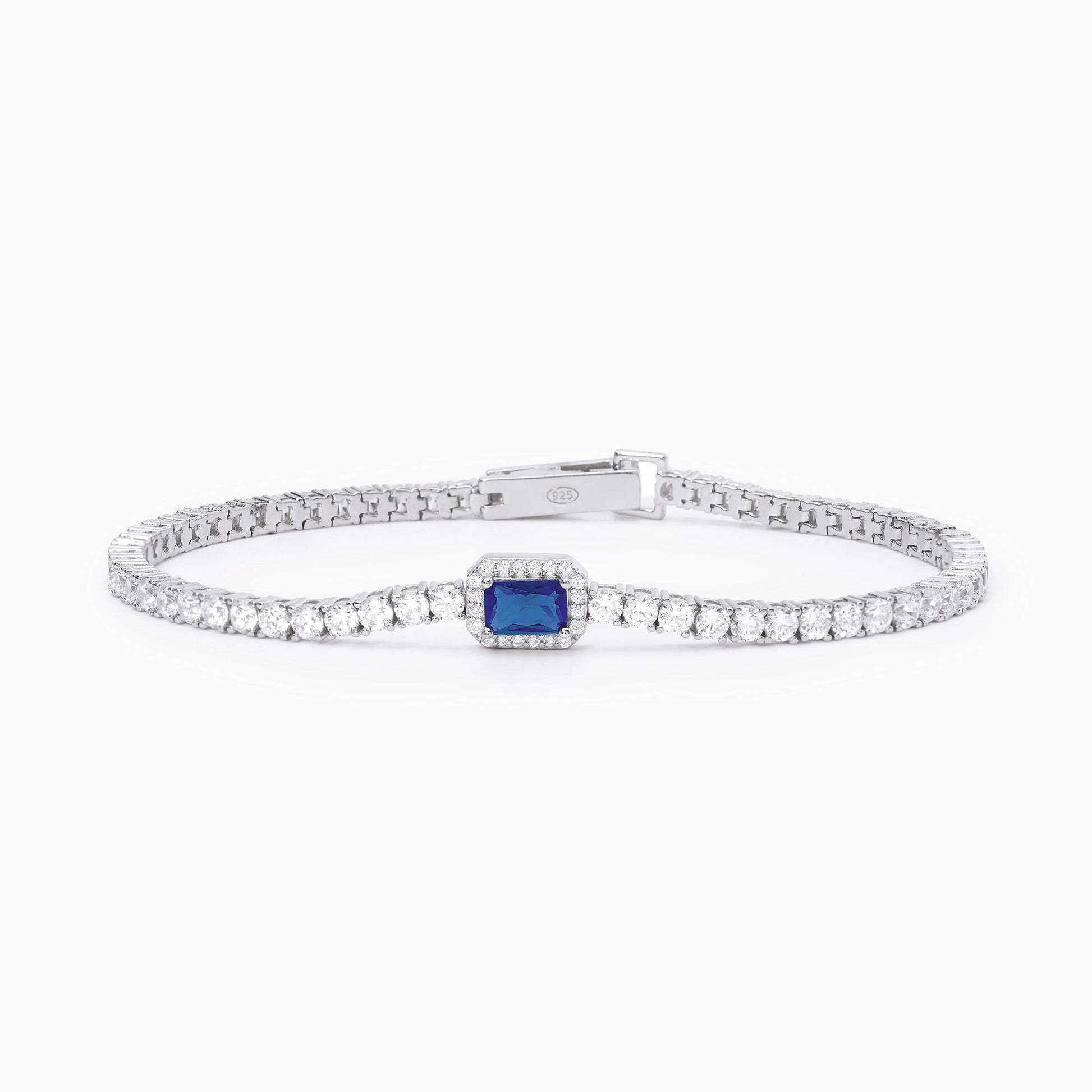 Bracciale MABINA COOL OR RÉTRO? Tennis in argento con zaffiro sintetico - Codice 533740-M