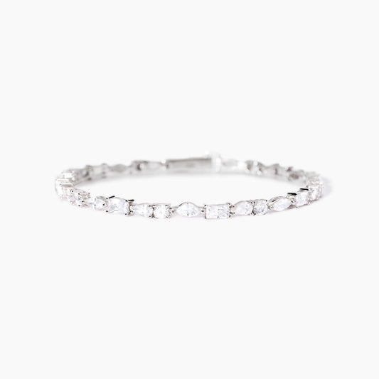 Bracciale MABINA Luxury con zirconi taglio baguette e goccia - Codice 533757-16