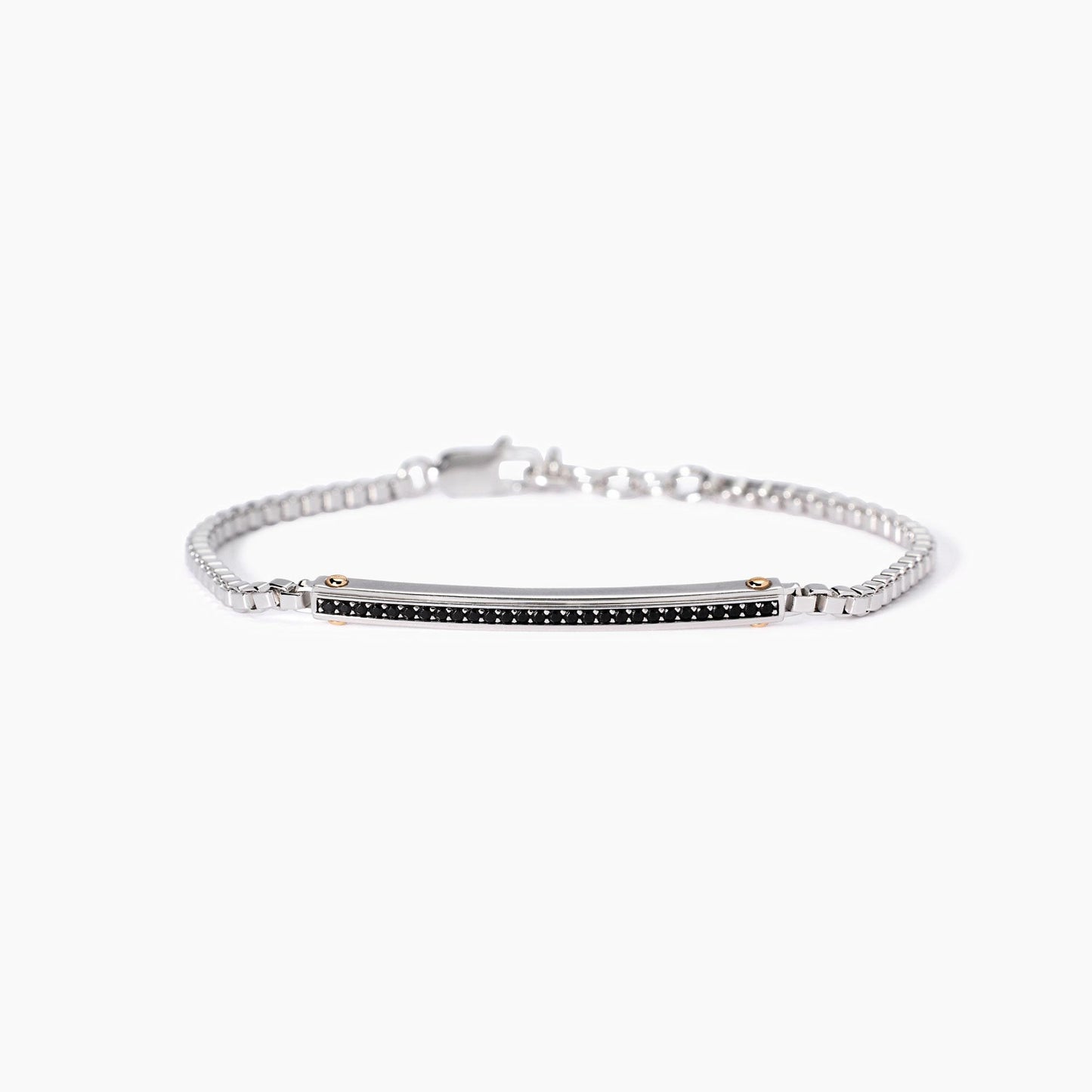 Bracciale Mabina Cosmopolitan in Argento 925 Rodiato con Dettagli Oro Rosa - 533974
