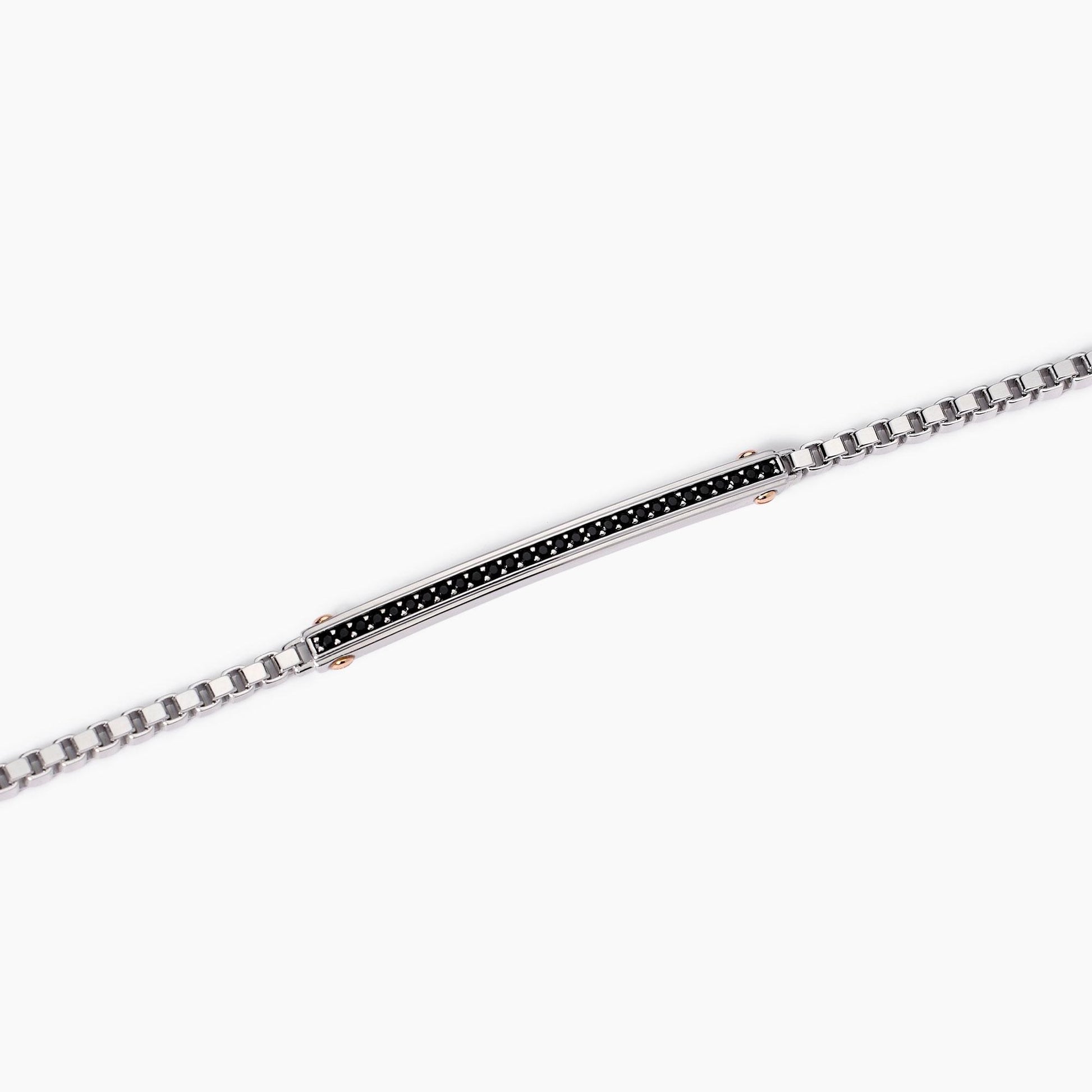 Bracciale Mabina Cosmopolitan in Argento 925 Rodiato con Dettagli Oro Rosa - 533974 2