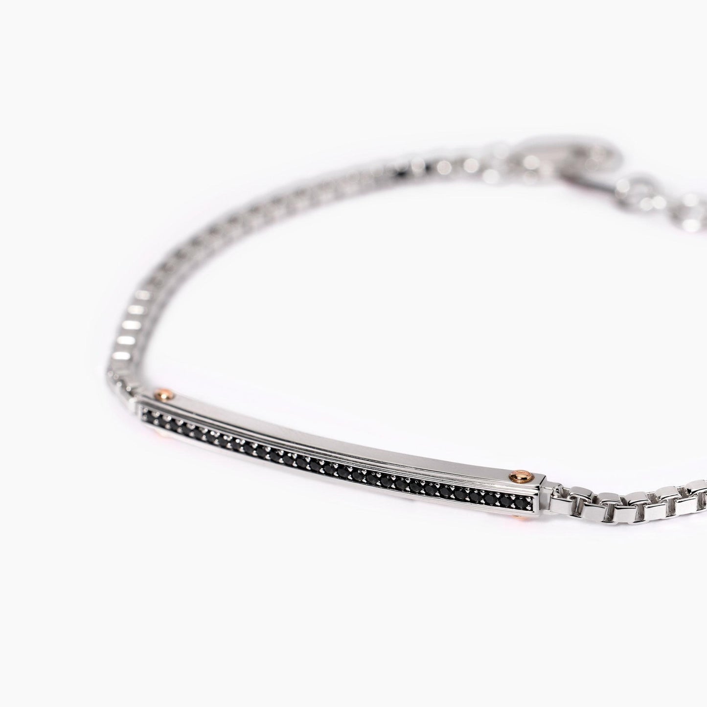 Bracciale Mabina Cosmopolitan in Argento 925 Rodiato con Dettagli Oro Rosa - 533974 3