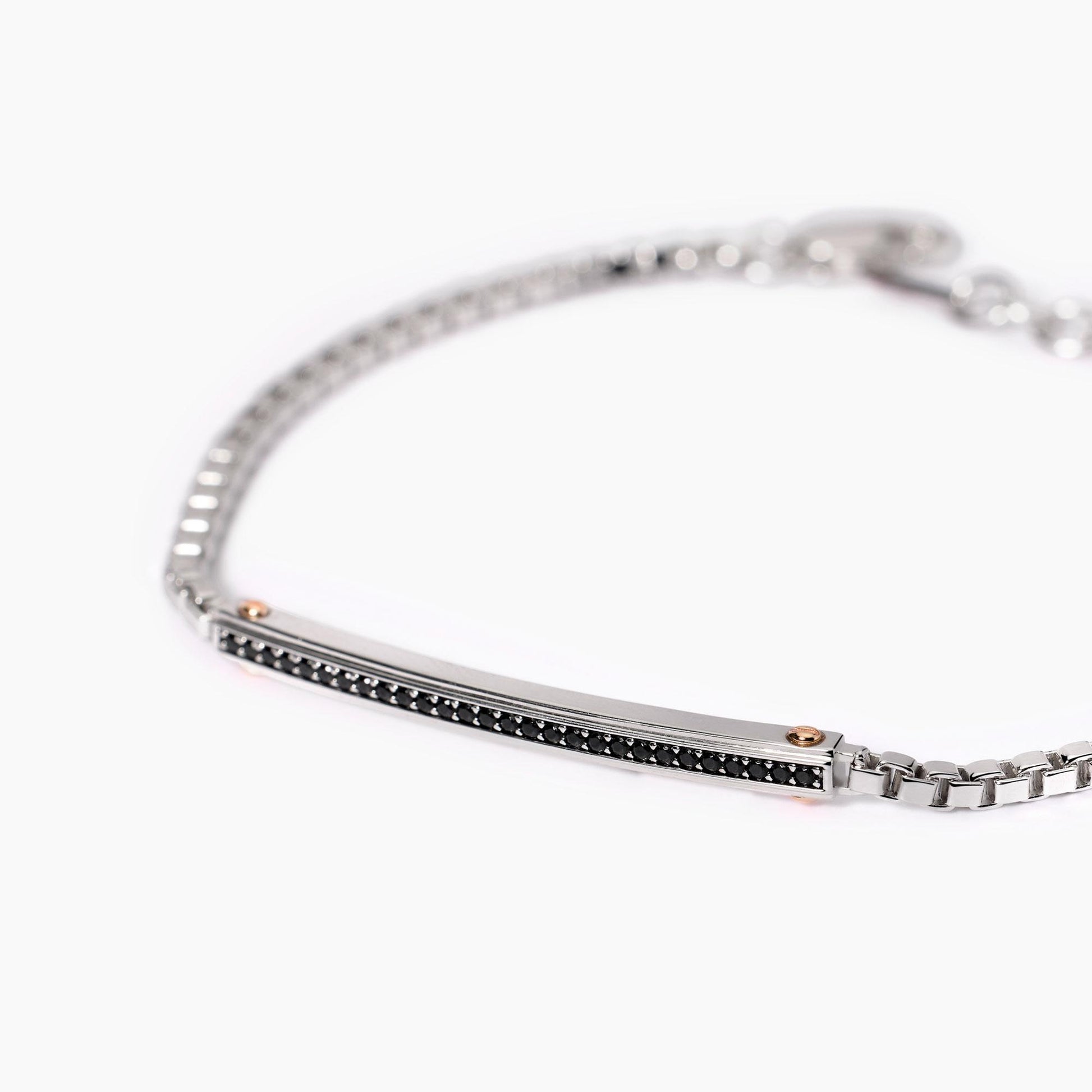 Bracciale Mabina Cosmopolitan in Argento 925 Rodiato con Dettagli Oro Rosa - 533974 3