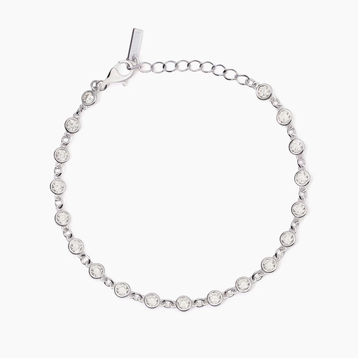 Bracciale Mabina Donna SKYLINE in Argento Rodiato con Zirconi - Regolabile - Codice: 533884
