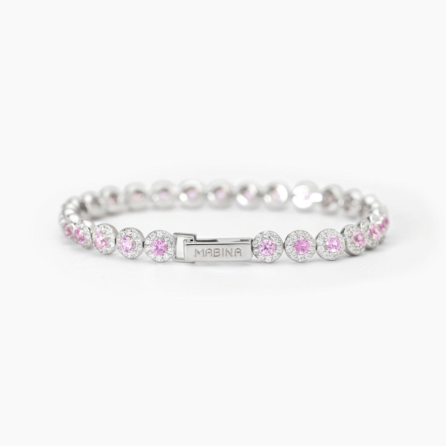 Bracciale Mabina Milanesienne in Argento 925 Rodiato con Tormaline e Zirconi - 533825-18