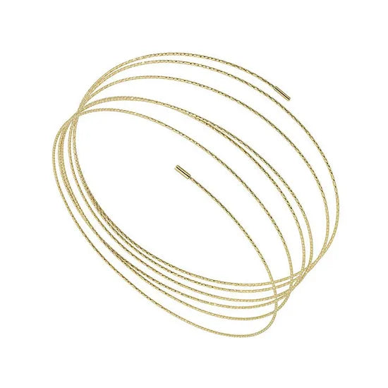 Bracciale MagicWire a fascia 6 fili in oro giallo 18kt con diamanti naturali - Alfano Gioielli