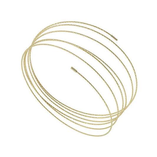 Bracciale MagicWire a fascia 6 fili in oro giallo 18kt con diamanti naturali - Alfano Gioielli