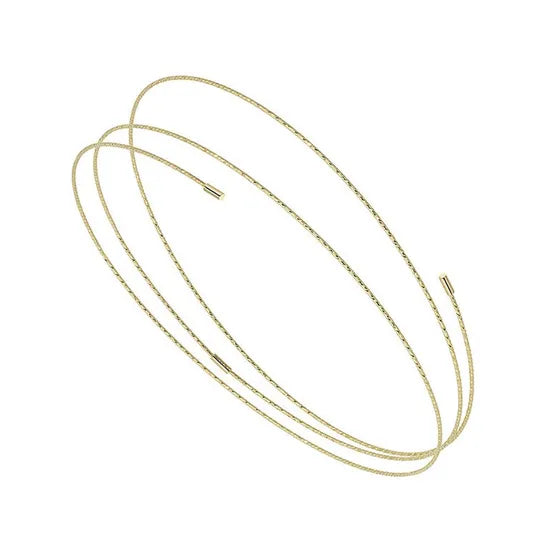 Bracciale MagicWire a tre giri in oro giallo 18kt a spirale flessibile - Alfano Gioielli