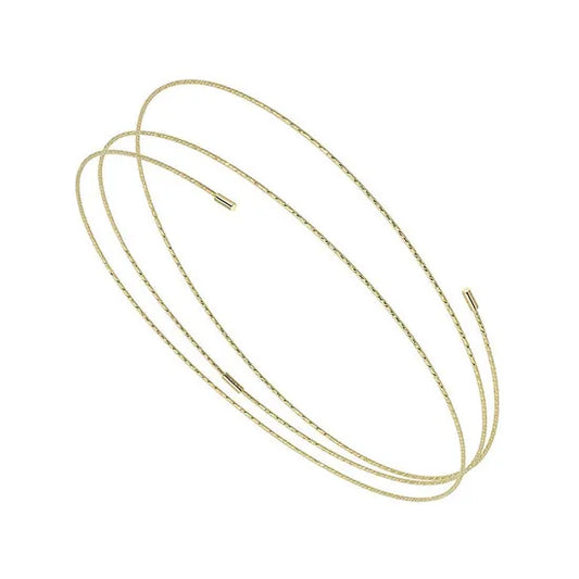Bracciale MagicWire a tre giri in oro giallo 18kt a spirale flessibile - Alfano Gioielli