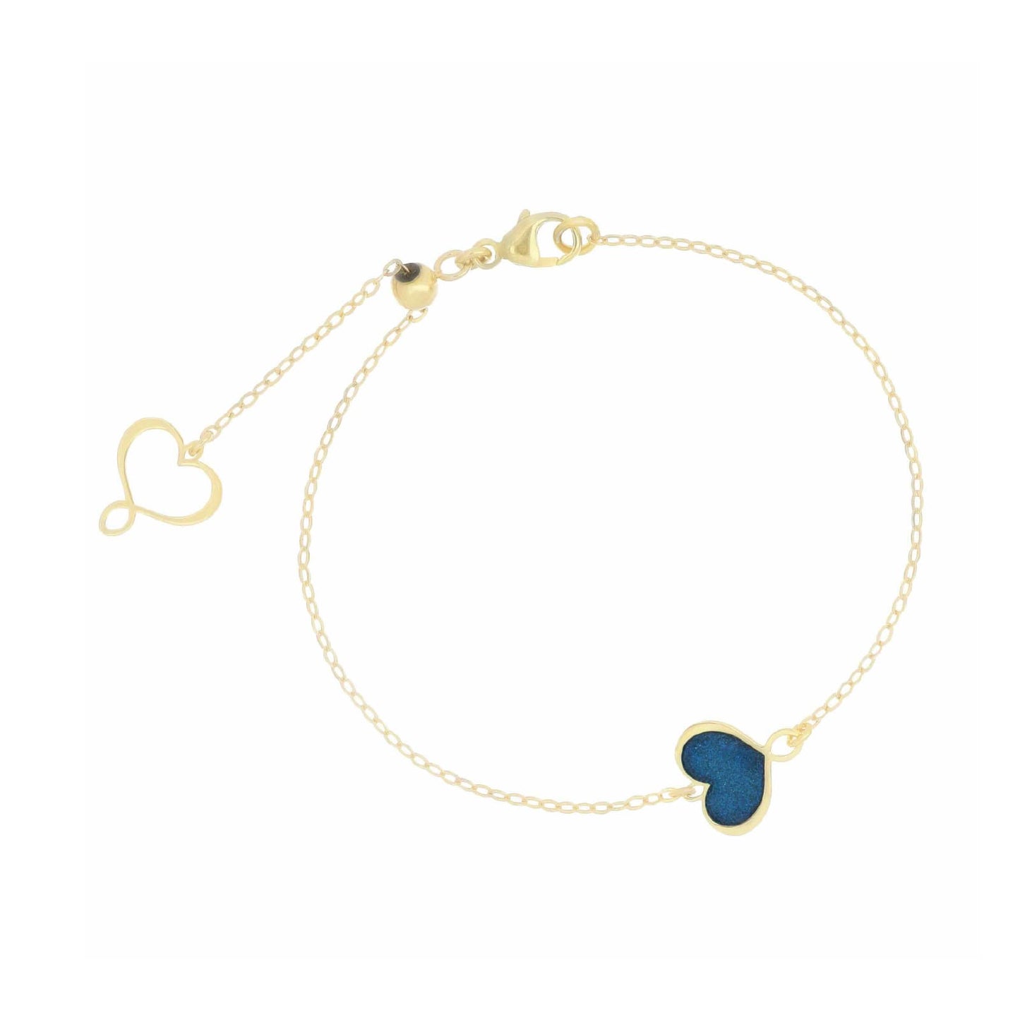 Bracciale Maman et Sophie Argento Dorato e Cuore Bordeaux | Alfano