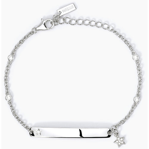 Bracciale Personalizzabile Mabina 533641 - Elegante Argento con Targhetta e Charm a Stella