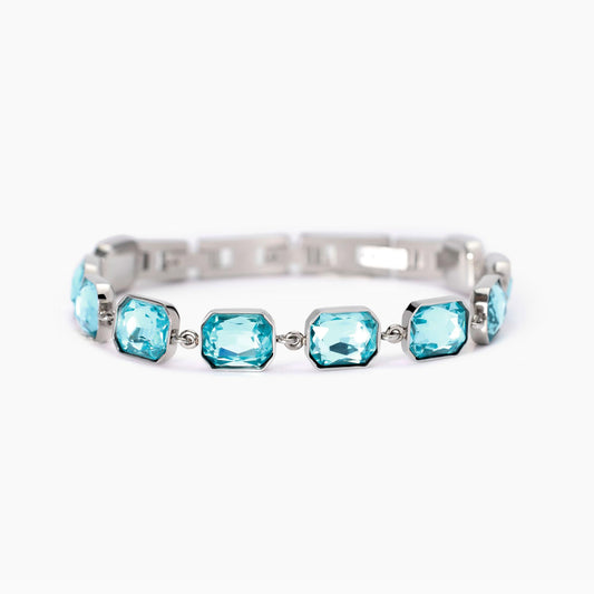 Bracciale Regolabile con Cristalli Azzurri | Cod. 831001