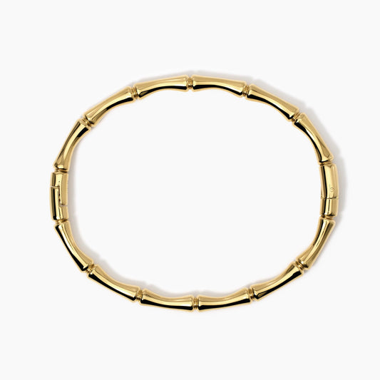 Bracciale Rigido Bambù in Acciaio Dorato Kidult - 831060