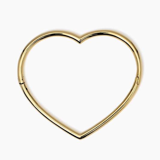 Bracciale Rigido a Cuore in Acciaio Dorato Kidult - 831050