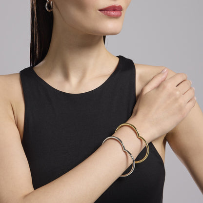 Bracciale Rigido a Cuore in Acciaio Dorato Kidult - 831050