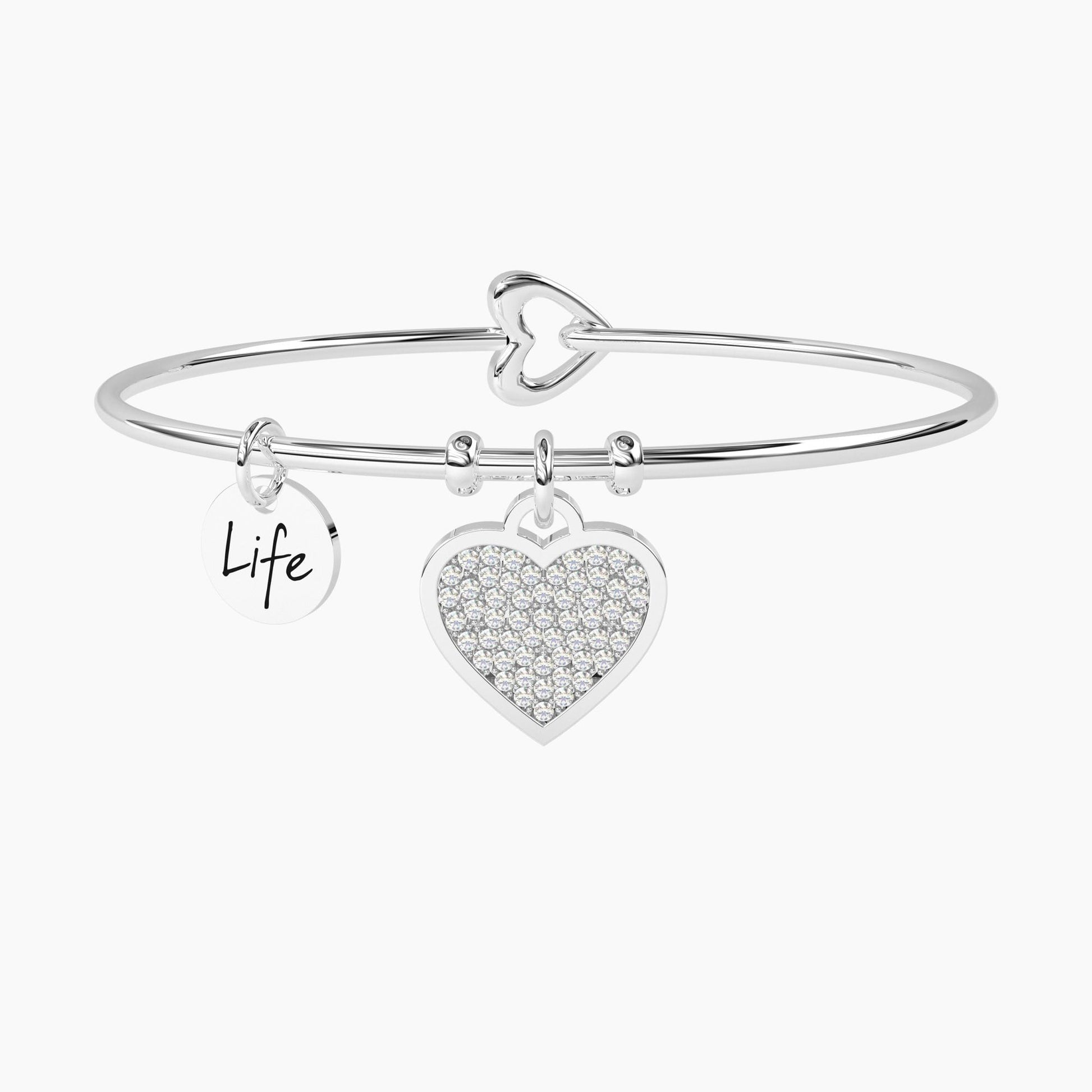 Bracciale Rigido con Ciondolo Cuore "Ogni giorno di più" Kidult 732266