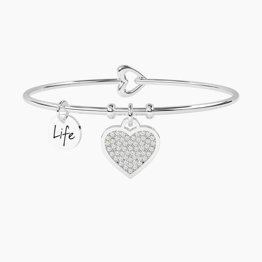 Bracciale Rigido con Ciondolo Cuore "Ogni giorno di più" Kidult 732266