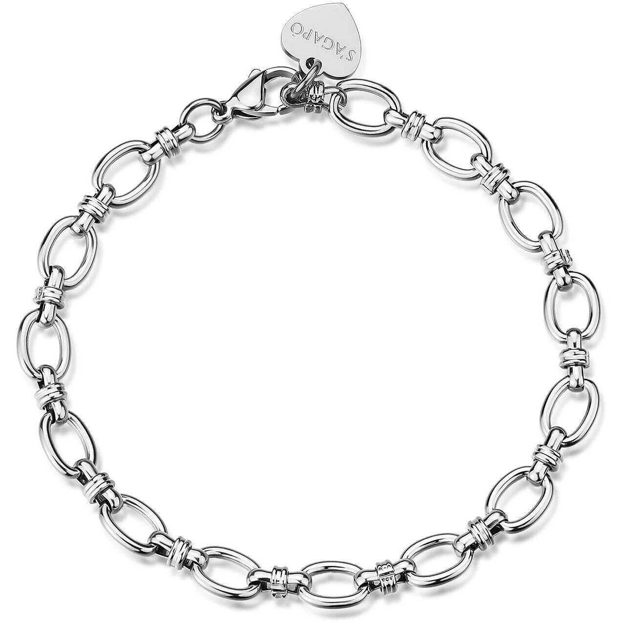 Bracciale Sagapò Donna CHUNKY - Bracciale a Catena in Acciaio 316L - Codice: SHK116