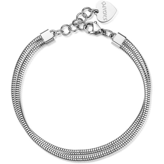 Bracciale Sagapò Donna CHUNKY - Bracciale a Catena in Acciaio 316L - Codice: SHK118