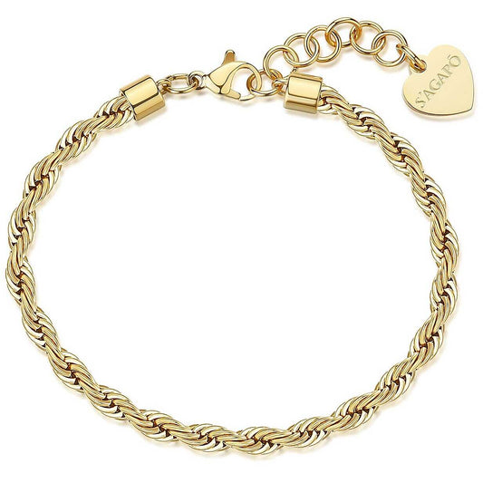 Bracciale Sagapò Donna CHUNKY - Bracciale a Catena in Acciaio 316L PVD Oro - Codice: SHK115