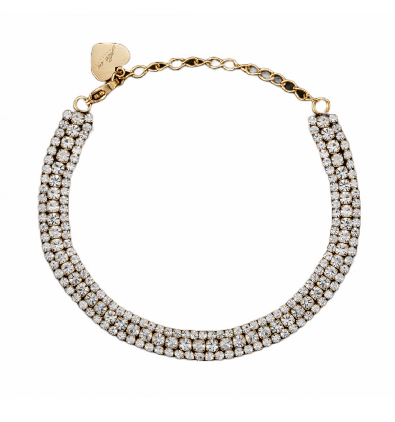 Bracciale Tennis Donna Acciaio Dorato con Cristalli - 4UBR5491W