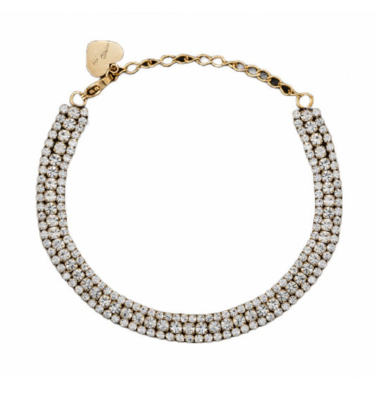 Bracciale Tennis Donna Acciaio Dorato con Cristalli - 4UBR5491W