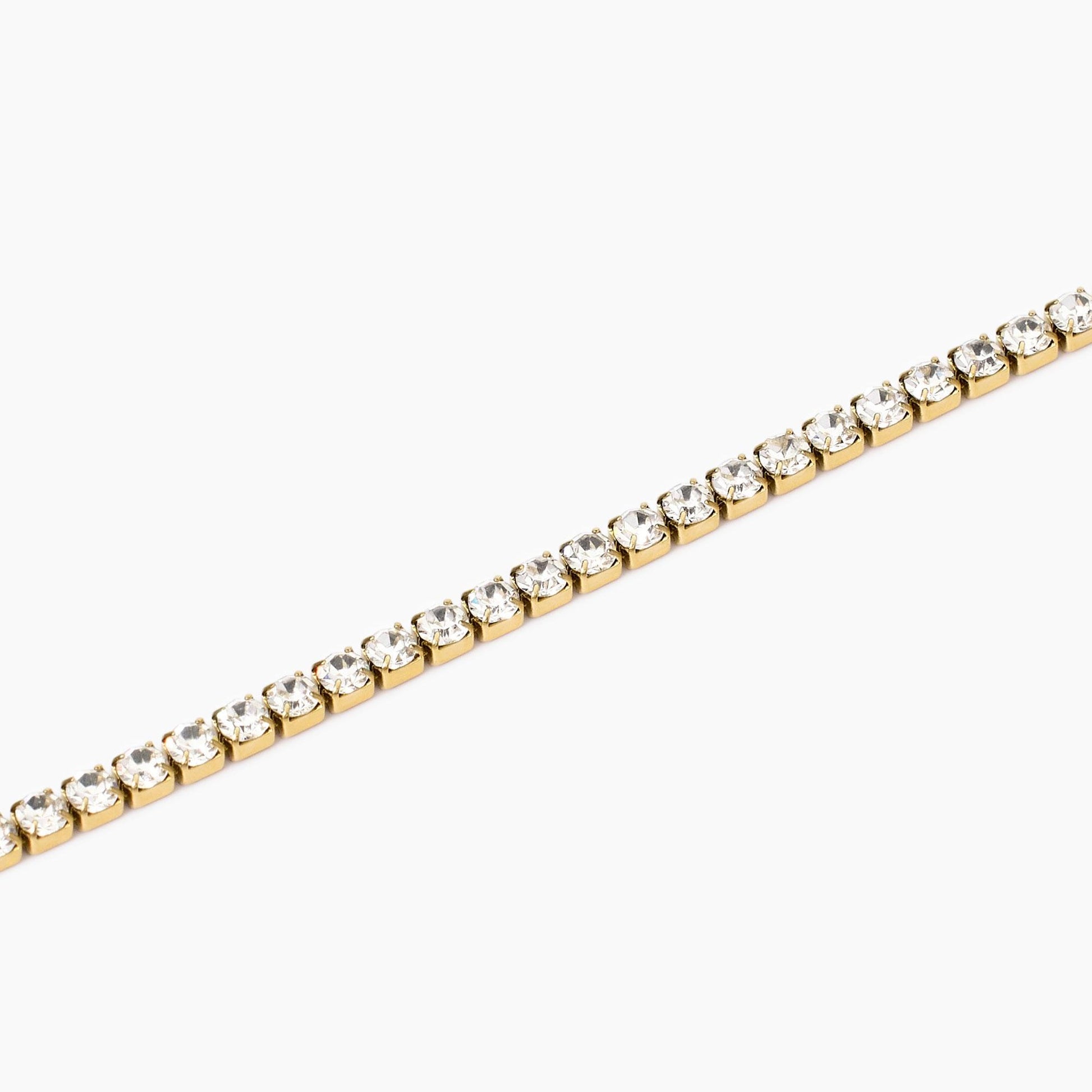 Bracciale Tennis Dorato con Cristalli Kidult - 831019