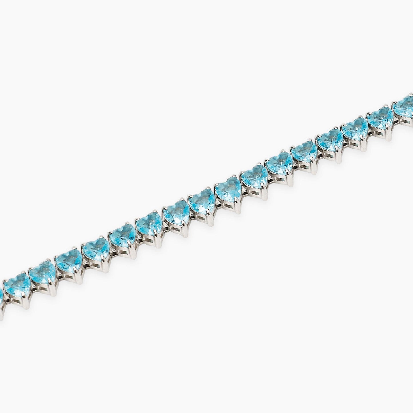 Bracciale modello tennis Kidult in acciaio silver con sequenza di pietre naturali di agata verde - Alfano Gioielli Gioielleria Palermo.