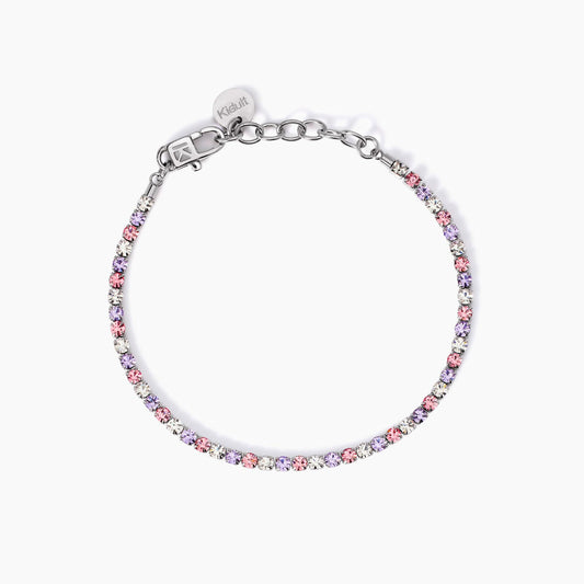 Bracciale Tennis Kidult Style 11 in Acciaio 316L con Cristalli Bicolore - 831018