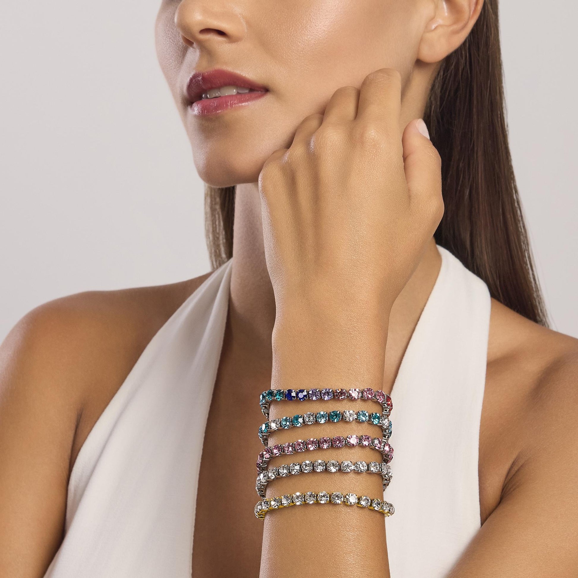 Bracciale Tennis Kidult Style 12 in Acciaio 316L con Cristalli Multicolor - 831024 4