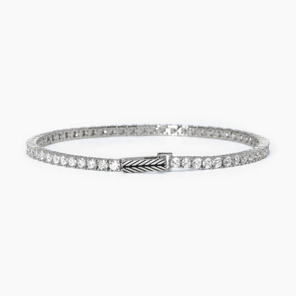 Bracciale Tennis Mabina Tennis Club in Argento 925 Rodiato con Zirconi - 533695-M