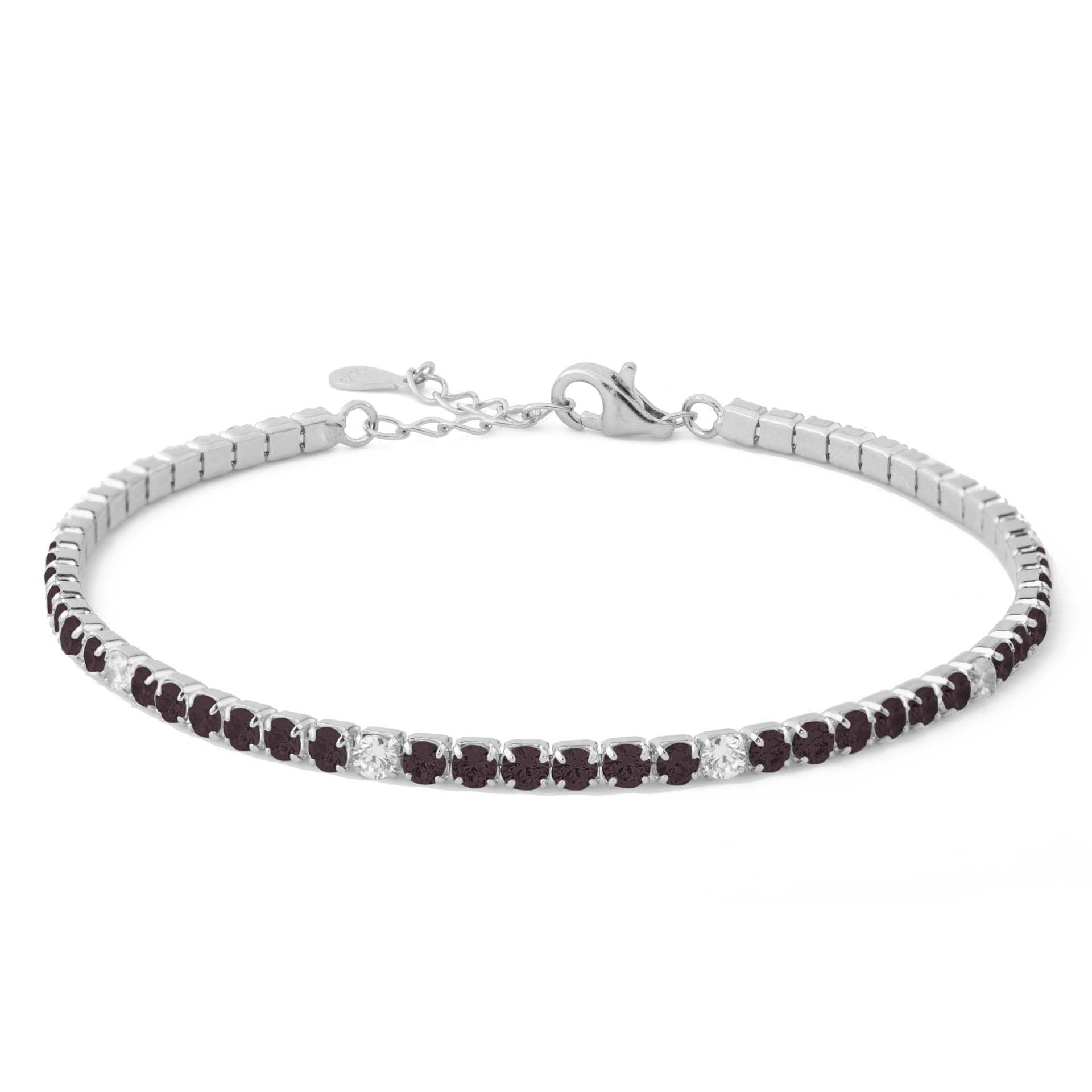 Bracciale Tennis "Tennis Lover" 120214 - Bicolore Nero Zircone - Chi mi ama