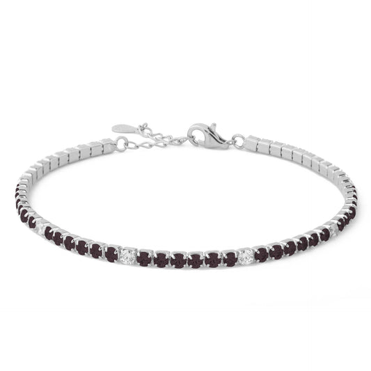 Bracciale Tennis "Tennis Lover" 120214 - Bicolore Nero Zircone - Chi mi ama