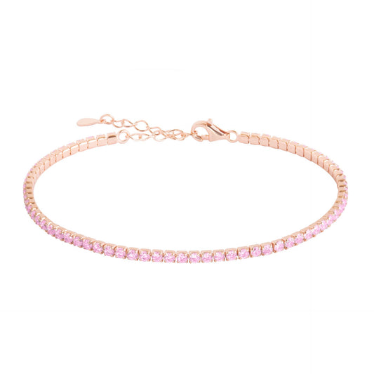 Bracciale Tennis "Tennis Lover" 120229 - Kunzite e Argento Rosè - Chi mi ama