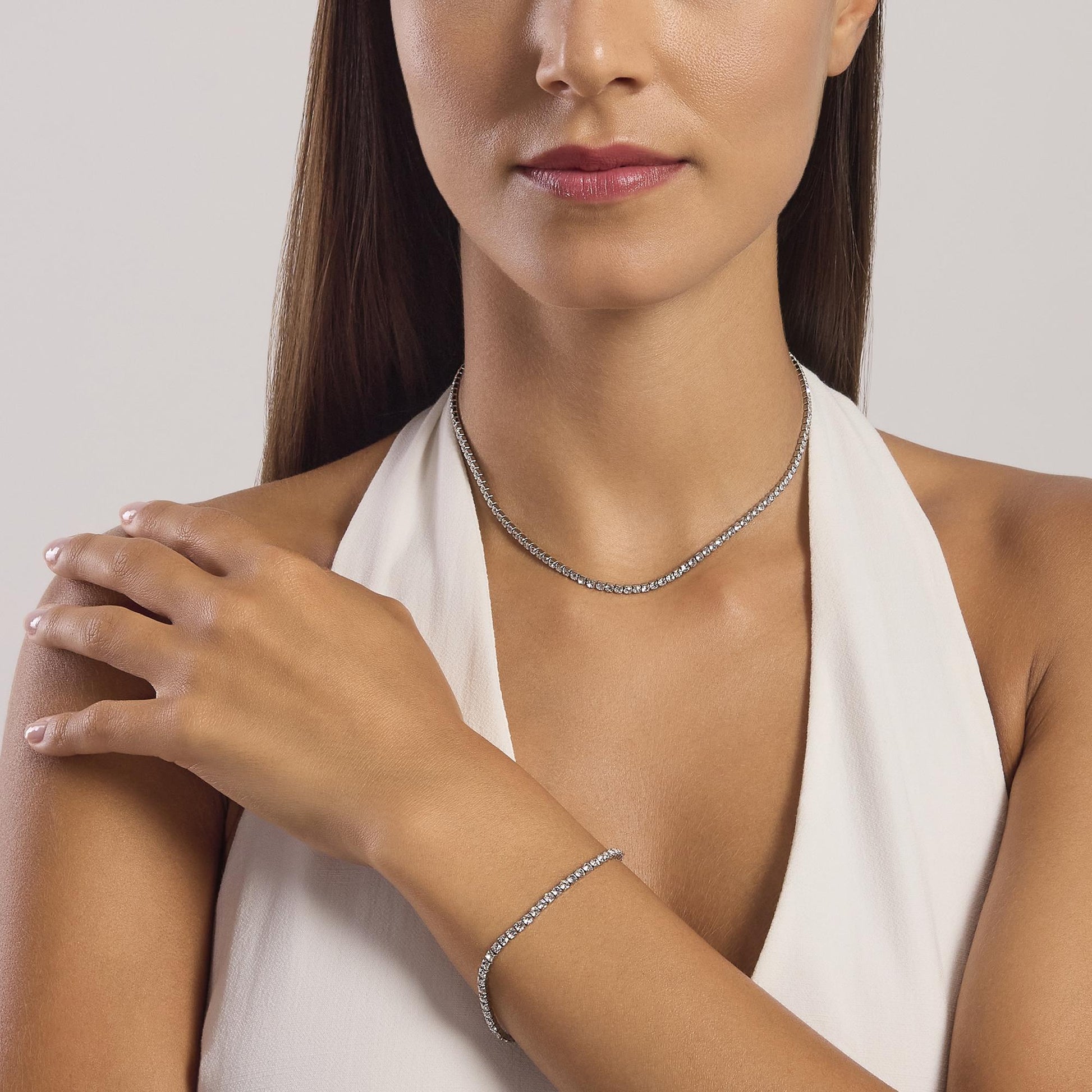 Bracciale Tennis con Cristalli Bianchi Kidult Style 11 - 831014