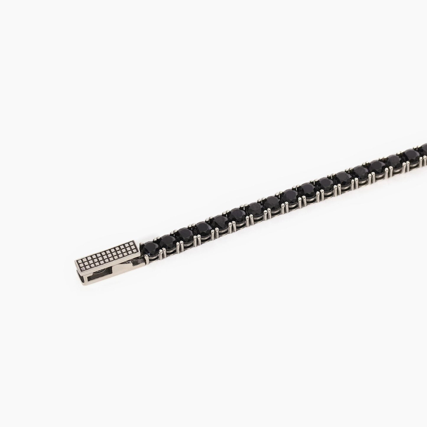 Bracciale Tennis da Uomo con Zirconi Neri – Mabina 533580-S