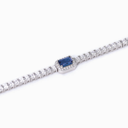 Bracciale Tennis in Argento con Zaffiro Sintetico Mabina 533740-S