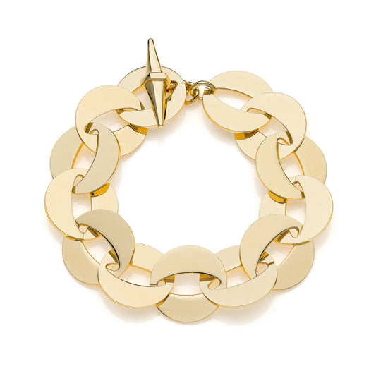 Bracciale UNOAERRE Catena Tonda Piatta Dorato Dinamica | Cod. 2468