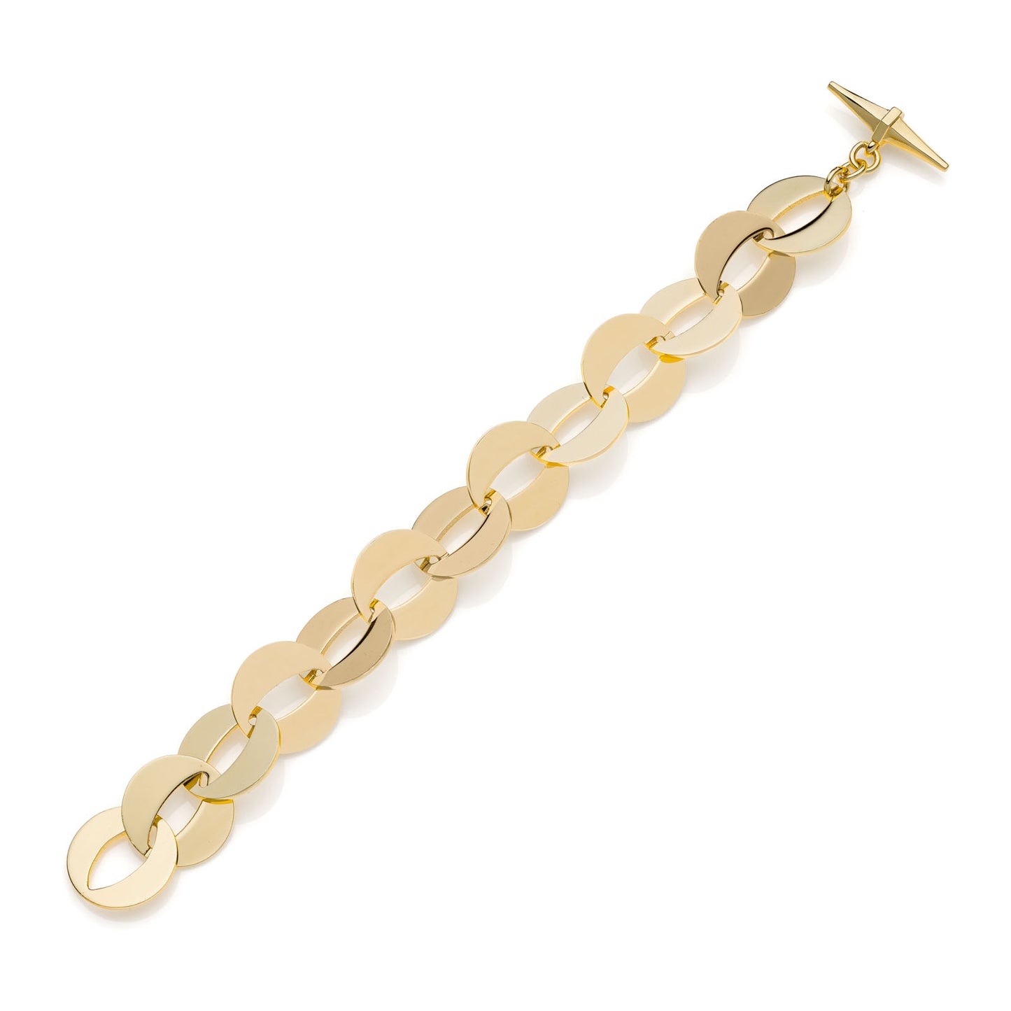 Bracciale UNOAERRE Catena Tonda Piatta Dorato Dinamica | Cod. 2468