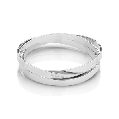 Bracciale UNOAERRE Rigido a Tre Fili in Bronzo Argentato | Collezione Lux 2419