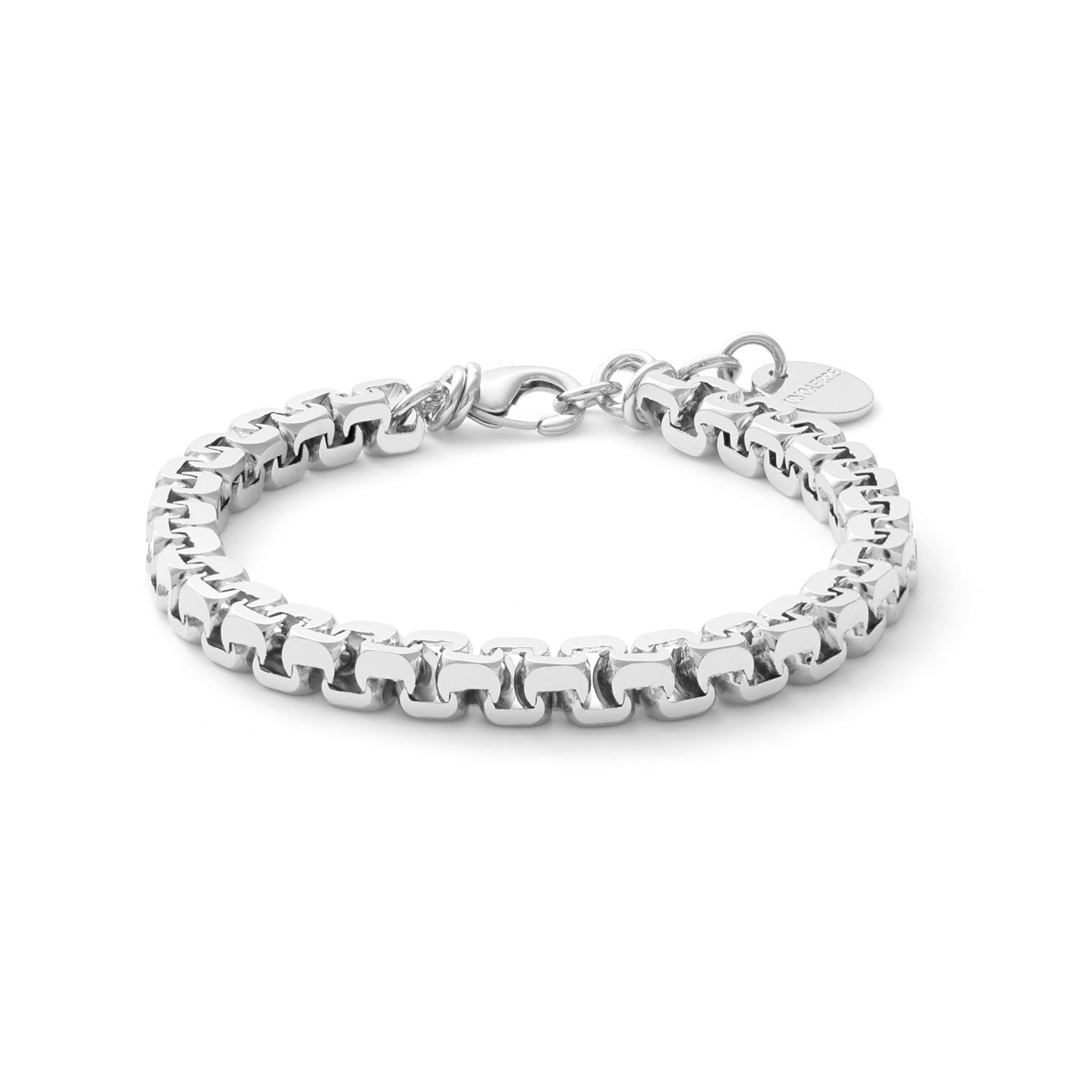Bracciale UNOAERRE in Bronzo Argentato Maglia Forzatina Quadra | Cod. 2568