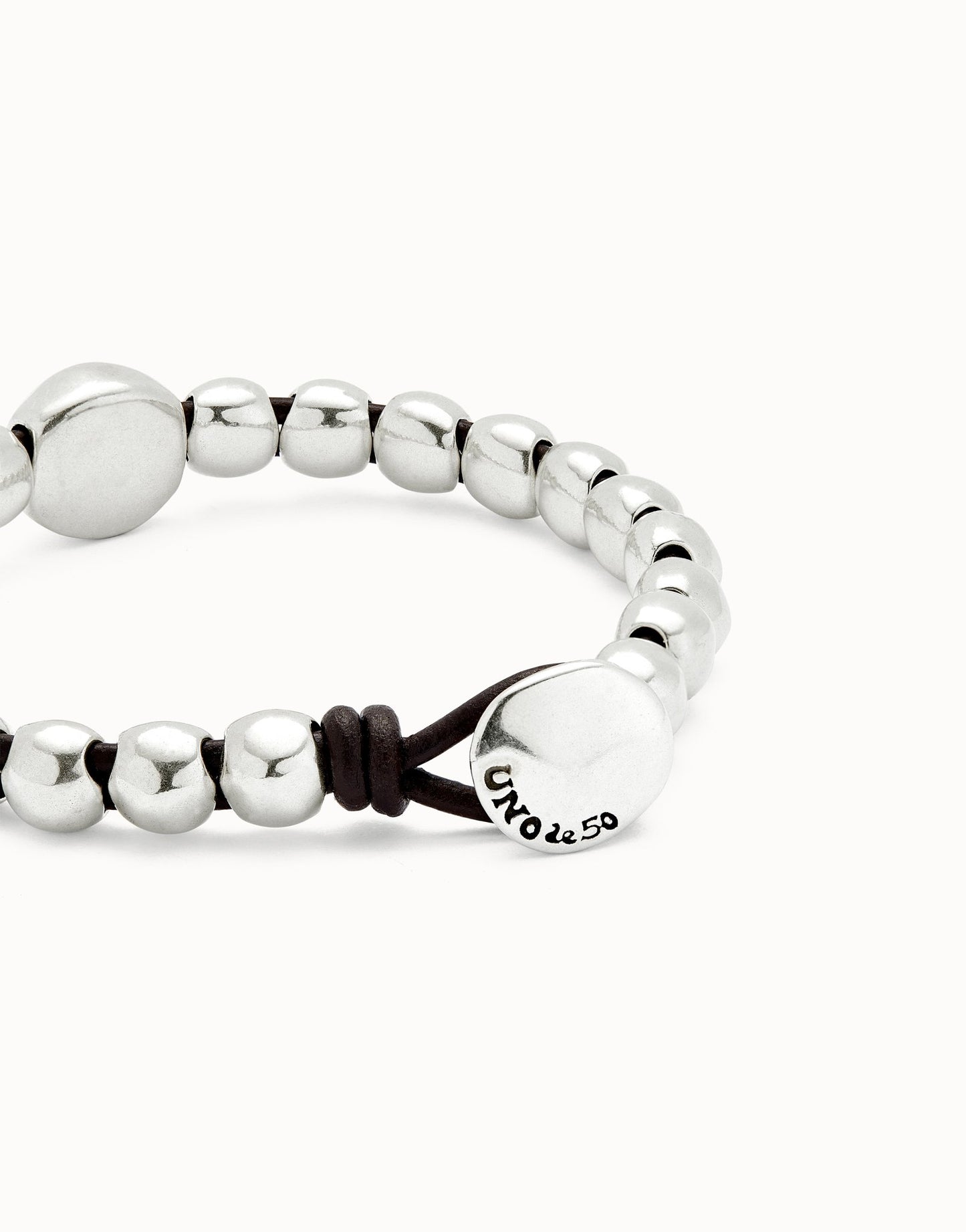Bracciale UNOde50 Ser Intrépida a Sfere Placcate Argento Sterling