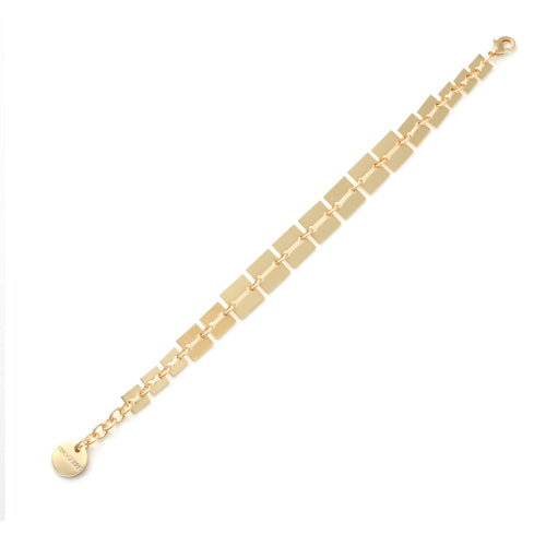 Bracciale Unoaerre Lux Dorato con Maglie Quadrate 2616