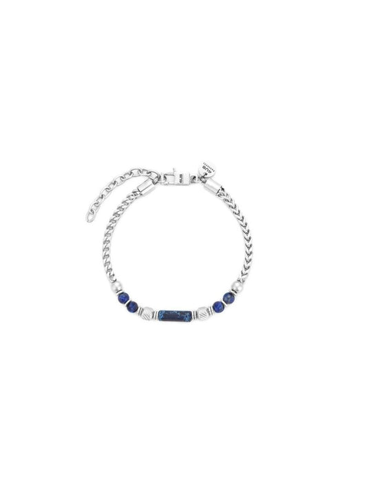 Bracciale Uomo 4US Cesare Paciotti - Acciaio Biglie con Inserti Blu (4UBR7807)